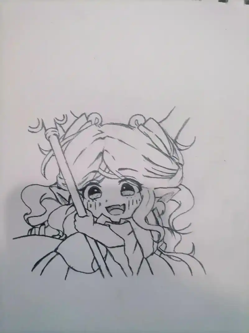 "阿瑶为你痛哭"#瑶#简笔画#临摹 #王者荣耀  - 抖音