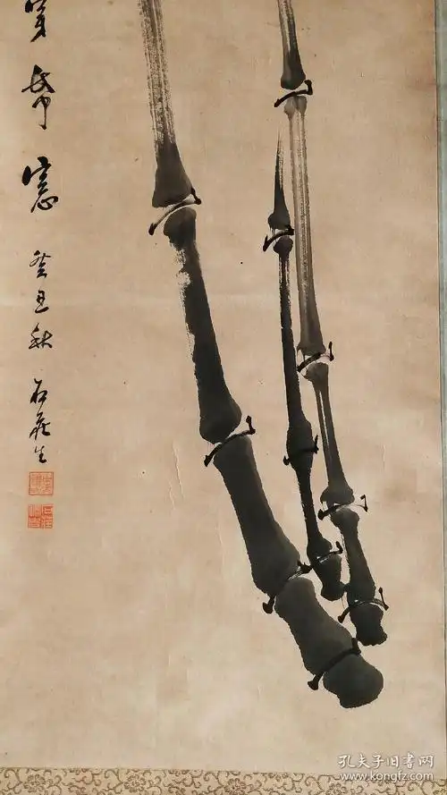 清末民初石庄墨竹立轴