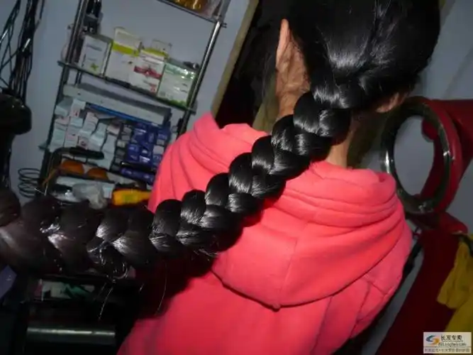 剪下少女80厘米乌黑粗辫子-戈壁落日012#(6) 剪发_中国长发