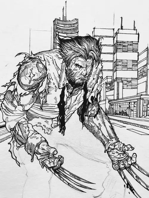 复仇者联盟金刚狼简笔画