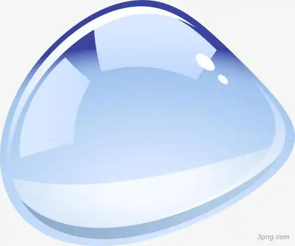 蓝色清新水滴png素材透明免抠图片-装饰效果
