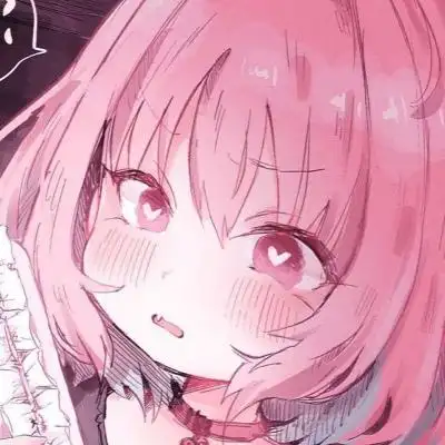 女生粉色系卡通可爱头像万事浮现你是人间归途