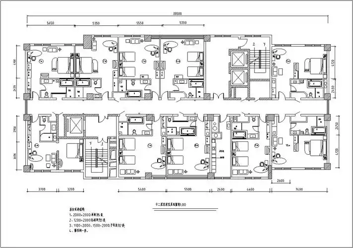 宾馆酒店建筑设计平面图