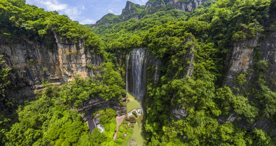 三峡大瀑布旅游区 中国旅游新闻图片库供图五一假期,湖北三峡大瀑布