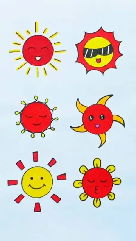 太阳画法 ##简笔画