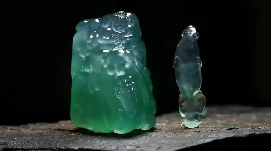 极品龙石种翡翠《卧冰求鲤》,玉雕大师张炳光作品 - 知乎