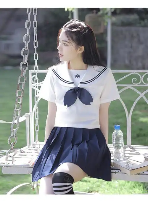 霏慕 情趣内衣女日系二次元jk制服套装学校水手服樱花百褶短裙cos学院