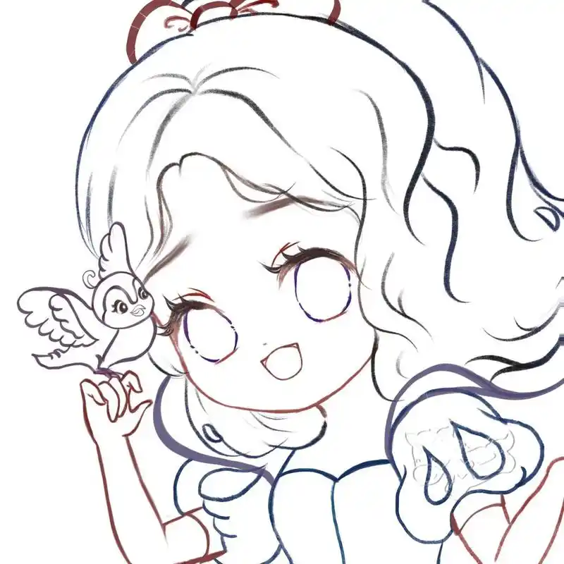 q版头像/白雪公主96 准备画迪士尼公主系列啦7815 先来个白雪