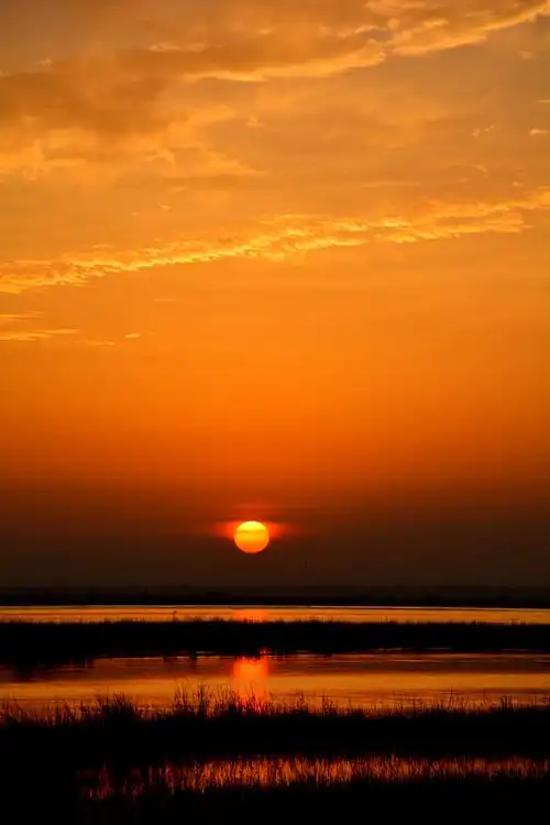 写美篇  凝视着日落晚霞,时光短暂她无声的在每天最后一刻把最美的