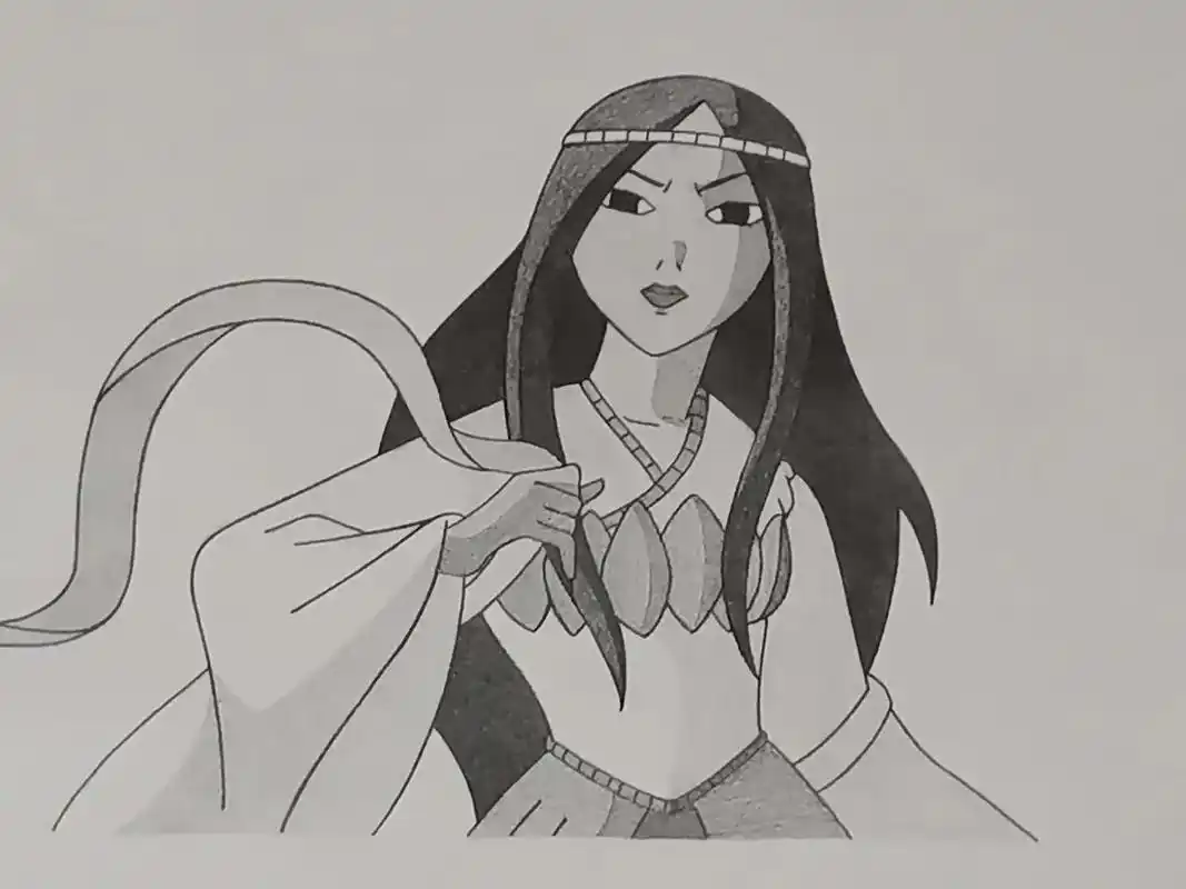 临摹 #东方神娃 #女娲 #画渣 @f方老师7815 @瞳 @ - 抖音