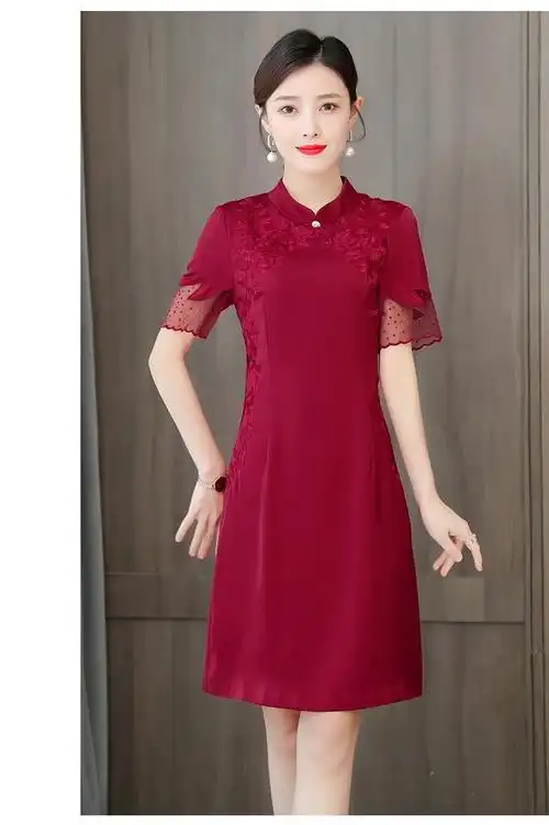 喜婆婆婚庆礼服夏装婚宴装妈妈岳母亲嫁女儿旗袍子