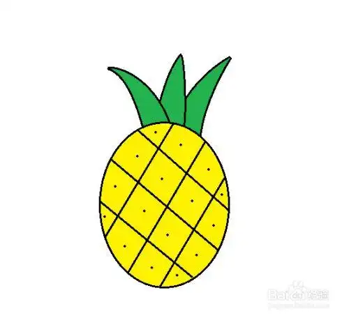 菠萝怎么画简单又好看