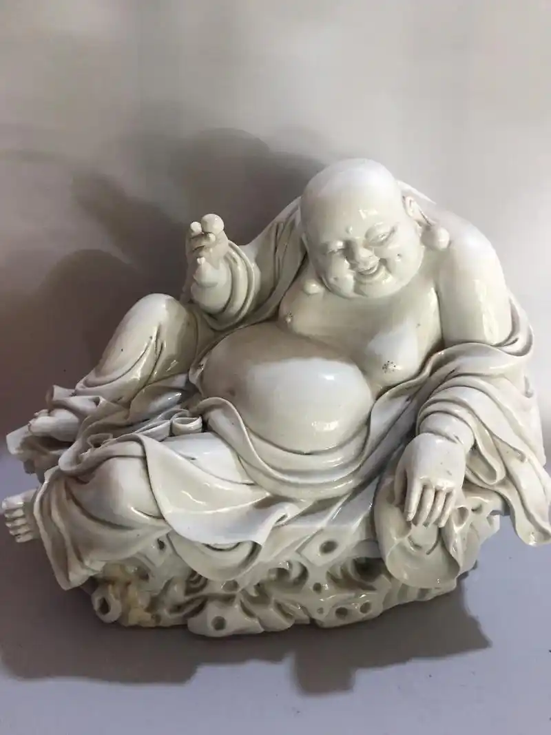 清代德化窑弥勒佛摆件 - 抖音