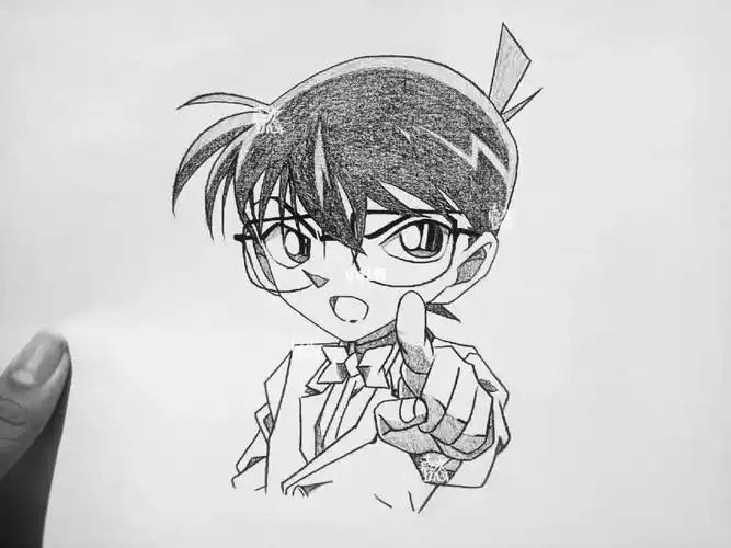 名侦探柯南手绘  #临摹 #工藤新一  #名柯  #画画的日常