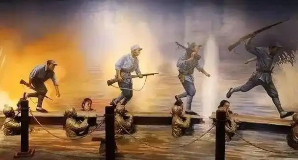 沂蒙红嫂搭人桥震撼外国人,法国网友:他们唯独没想过投降