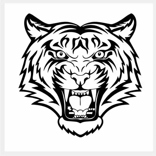 猛虎头汽车引擎盖装饰贴纸大货车车门个性老虎图腾改装京谷仕