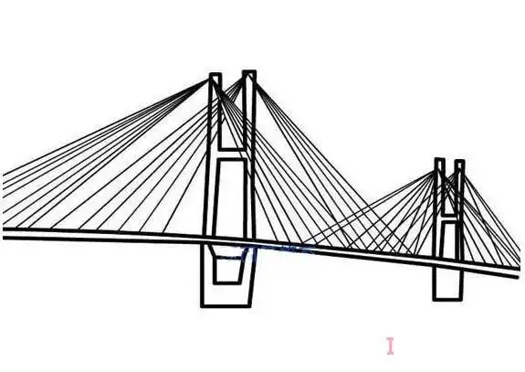 怎样画斜拉桥简笔画教程简单好看