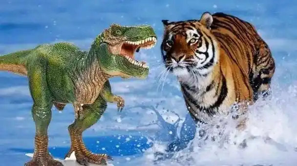 老虎如果生活在恐龙的时代,还能活下去吗?霸王龙未必能消灭它_狮子