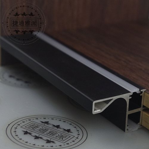 高档加厚厨卫柜吊柜免拉手隐形底板铝拉手哑黑带灯槽款轻奢系列