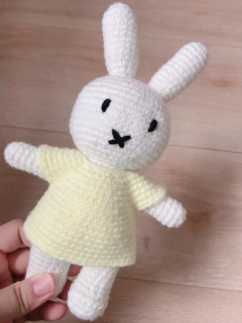 小兔子钩针编织我的手工作品毛线兔子玩偶