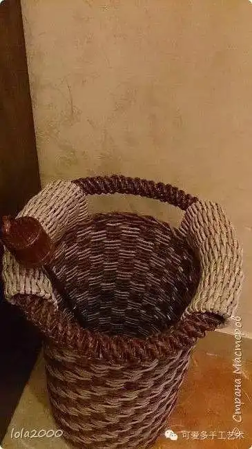 漂亮篮子纸编织 #手工