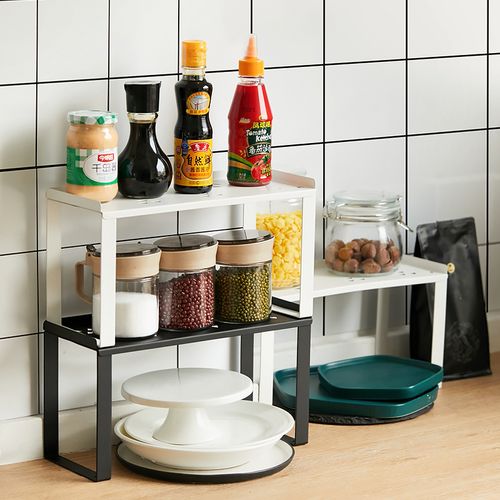 小型家用双层调味瓶调料架子台面油盐酱醋收纳厨房厨房置物架