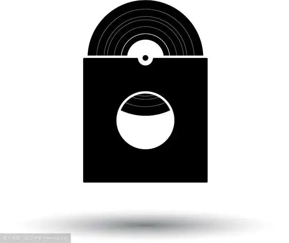 信封里的黑胶唱片图标