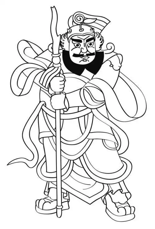 张飞戏曲人物简笔画