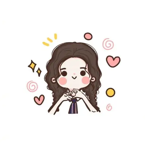 女孩头像,via:小兔叽手绘头像