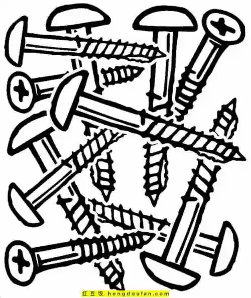 劳动,工人,工具,工具简笔画,耙子,认识工具