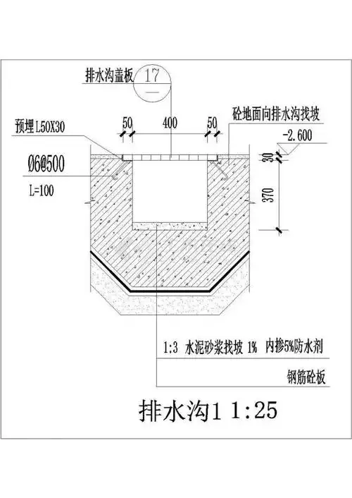 某排水沟cad设计图