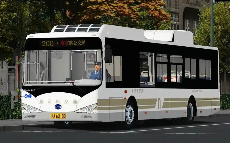 【omsi2】驾驶比亚迪k9a行驶在金河市的200路