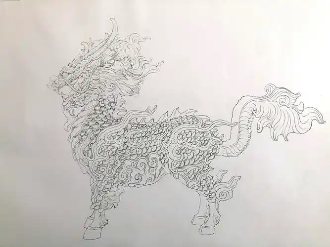 彩铅画《玉麒麟》|纯艺术|绘画|一兮手绘 - 原创作品 - 站酷 (zcool)