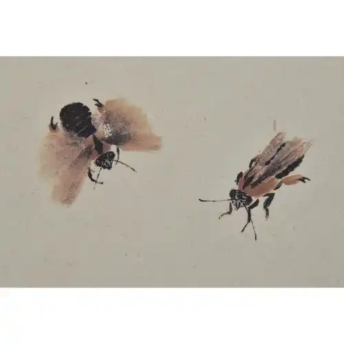 齐白石-丝瓜蜜蜂(等比例复刻版,原作收藏于辽宁省博物馆)