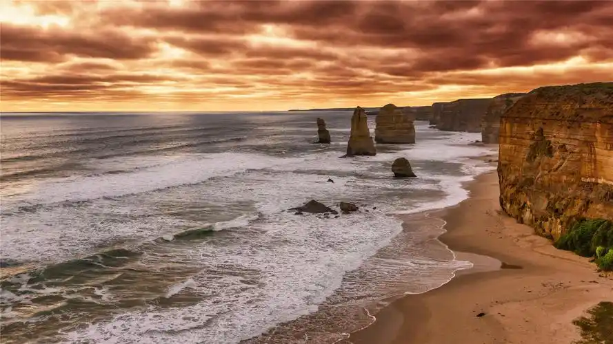 唯美海边悬崖风景高清桌面壁纸