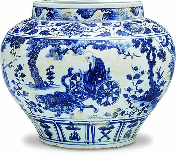 中国之最中国最贵艺术品最贵瓷器元青花鬼谷子下山图罐