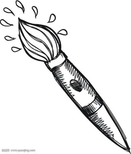 一支画笔简笔画