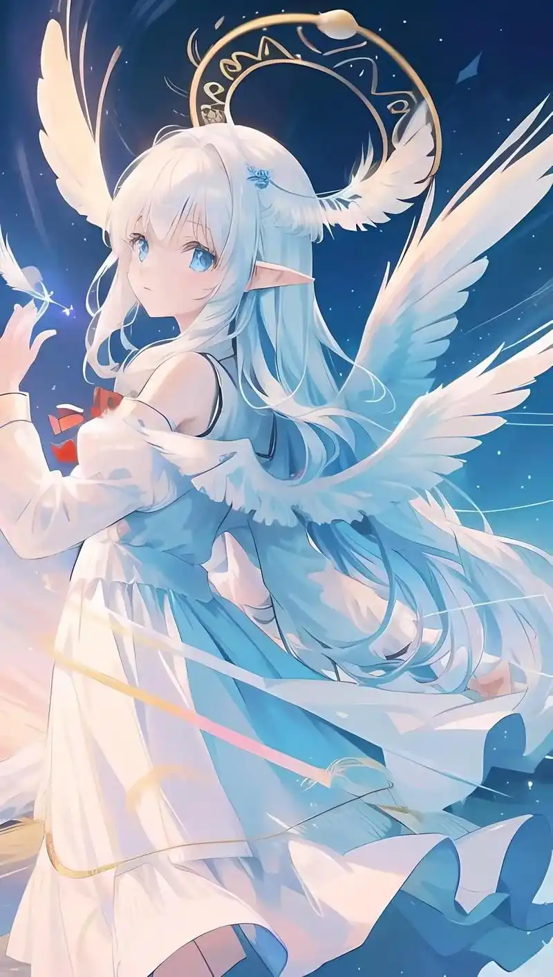 二次元 #天使之翼 #抖音图文来了 #壁纸 被你蕴含的灵气 - 抖音