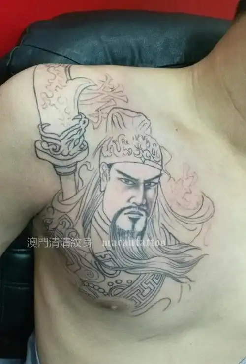 关公_纹身图案手稿图片_澳门清清纹身的纹身作品集