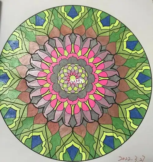 曼陀罗  #涂色  #秘密花园  #曼陀罗绘画  #解压涂色  #解压 #涂鸦