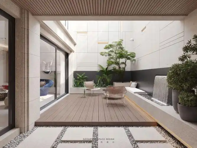 别墅采光天井景观设计