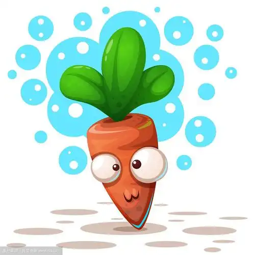 可爱的卡通胡萝卜