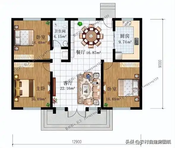 58平方米占地面积:121.41平方米占地尺寸:12.