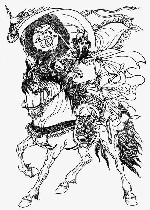古代武将人物简笔画男