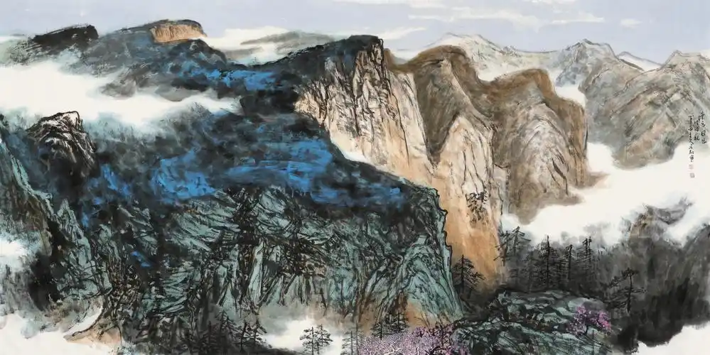 清华美院培训中心书画高研班王鸣放国画创作专项研修班助教,东方红