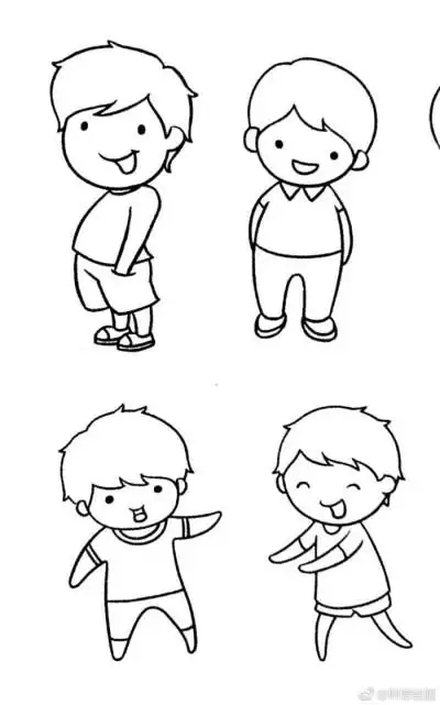 卡通人简笔画