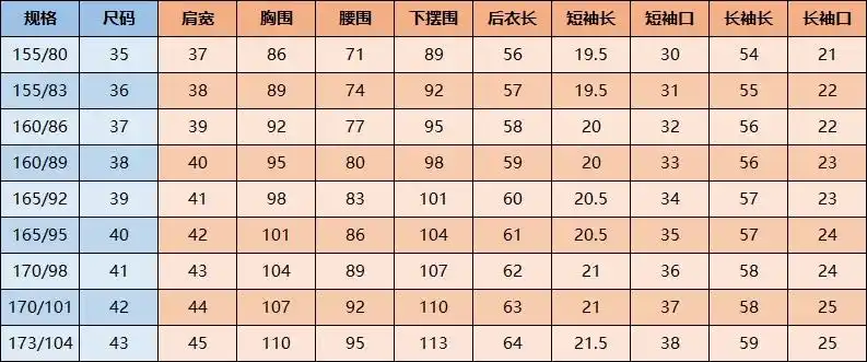 女式衬衫女式衬衫尺码对照表女士衬衫选购与搭配