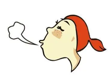 吐气表情简笔画