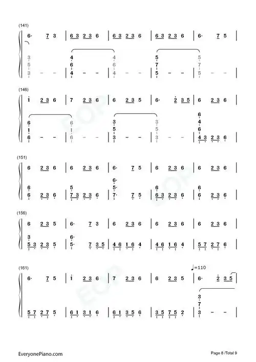 浮光 the history钢琴简谱-jannik演唱8