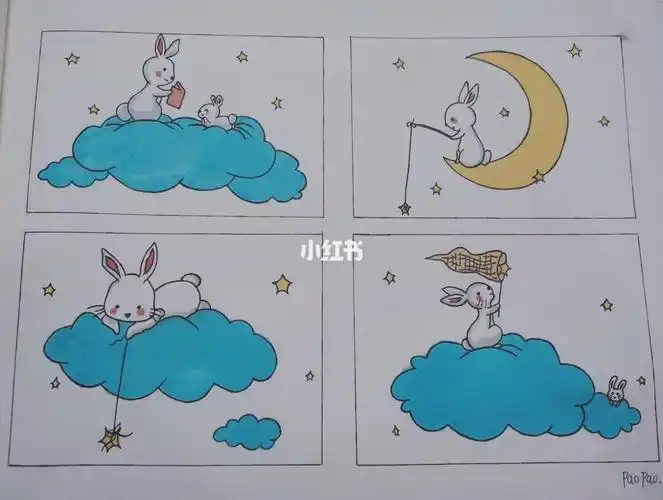 狼和小兔子故事简笔画集